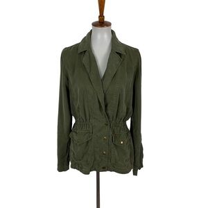 Lucky Brand Women’s Jacket Small Green Snaps
